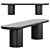 Sleek Porto Bench by Estudio Rain 3D model small image 1