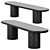 Sleek Porto Bench by Estudio Rain 3D model small image 2