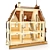Wooden Dollhouse Villa 3D model small image 3