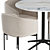 Elegant Bonnet Dining Table 3D model small image 3