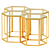 Hexagon Gold Metal End Table 3D model small image 1