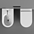 Duravit ME by Starck Wall-mounted Bidet - Matt White 3D model small image 2