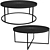  Hollywood Round Coffee Table Set 3D model small image 2