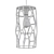 Modern Wire Pendant Light 3D model small image 2