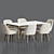 Mid Century Modern Dining Set 3D model small image 2