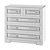 Elegant Provence Chest of Drawers 3D model small image 3