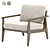 Stylish MidCentury Armchair 3D model small image 1