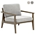 Stylish MidCentury Armchair 3D model small image 2