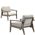 Stylish MidCentury Armchair 3D model small image 3