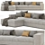 Elegant Verzelloni Holden Lounge Sofa 3D model small image 2