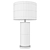 Elegant Gold Table Lamp: Grace & Fabric Shade 3D model small image 3