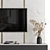 Elegant White Stone TV Wall 3D model small image 2