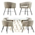 Modern MOMENTI LINTON Chair with Circuit Dining Table 3D model small image 2
