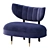 Rue Side Chair: Elegant Channel Back Design 3D model small image 1