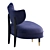 Rue Side Chair: Elegant Channel Back Design 3D model small image 2