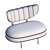 Rue Side Chair: Elegant Channel Back Design 3D model small image 3