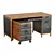 Vintage Industrial Mango Wood Desk 3D model small image 3