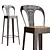 Industrial Style Bar Chair 3D model small image 1