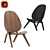 Sleek A-Frame Lounge Chair 3D model small image 1