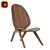 Sleek A-Frame Lounge Chair 3D model small image 3