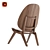 Sleek A-Frame Lounge Chair 3D model small image 8