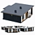 Stylish Single-Storey Home with Pitched Roof 3D model small image 5