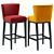 Contemporary Grayson Bar Stool 3D model small image 3