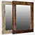 Rustic Railroad Ties Mirror 3D model small image 1