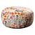 Title: MissoniHome ANTIBES Floral Canvas Pouf 3D model small image 1