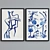 Modern Abstract Frame Set - 2 Frames, 5 Colors 3D model small image 2