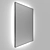 Aluminum Frame Rectangular Mirror with Iron Talon Illumination 3D model small image 2