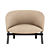 Stylish Livre Armchair by Gallotti & Radice 3D model small image 4