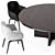 Modern Belt Dining Chair: Minotti 2021 Collection 3D model small image 2