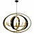 Lustrous Bronze and Gold Oval Chandelier 3D model small image 2