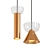 Elegant Glass Pendant Lights 3D model small image 1