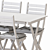 Foldable Outdoor Table and Chairs Set 3D model small image 6