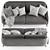 Luxury KARIN Sofa 3D model small image 3