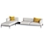 Elegant Jaan Sofa: Walter Knoll 3D model small image 3