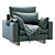 Harmony Leather Armchair: Elegant Comfort for Your Home 3D model small image 1