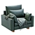 Harmony Leather Armchair: Elegant Comfort for Your Home 3D model small image 3