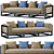 Aviara Aluminum Sofa: Sleek and Stylish Seating Solution 3D model small image 1