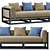 Aviara Aluminum Sofa: Sleek and Stylish Seating Solution 3D model small image 2