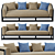 Aviara Aluminum Sofa: Sleek and Stylish Seating Solution 3D model small image 3