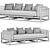 Aviara Aluminum Sofa: Sleek and Stylish Seating Solution 3D model small image 5