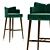 Elegant Mezzo Ervin Bar Chair 3D model small image 1