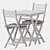 Foldable Outdoor Table and Chair Set 3D model small image 6
