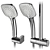 Modern Faucets and Shower Systems - Grohe and IDEAL Standard Set 3D model small image 2