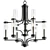 Elegant Milan Chandelier in Rubbed Bronze 3D model small image 1