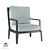Leon Outdoor Armchair: Stylish Aluminum Design with Gray Cushions 3D model small image 1