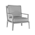 Leon Outdoor Armchair: Stylish Aluminum Design with Gray Cushions 3D model small image 3